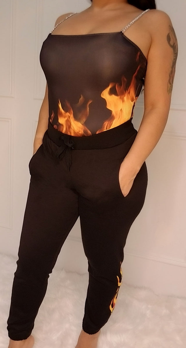 Fuego-Fire Sublimation Satin Bodysuit – Saucy Babe Fashion, LLC