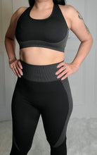 Cargar imagen en el visor de la galería, Work it Out Activewear Set-Black/Grey