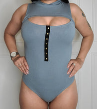 Load image into Gallery viewer, Put it Down Bodysuit with Hoodie-Blue
