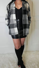 Load image into Gallery viewer, Drove you Crazy Plaid Shacket-Black