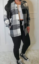 Load image into Gallery viewer, Drove you Crazy Plaid Shacket-Black
