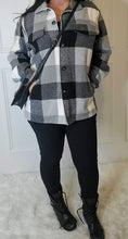 Load image into Gallery viewer, Drove you Crazy Plaid Shacket-Black

