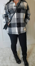 Load image into Gallery viewer, Drove you Crazy Plaid Shacket-Black
