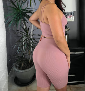On Chill Activewear Seamless Set-Rose Gold