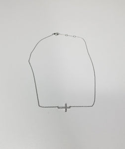 Vaya con Dios-Side Cross Necklace