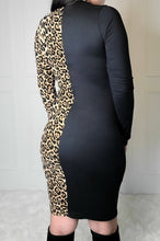 Cargar imagen en el visor de la galería, Wild Thing-Two Tone Leopard Dress
