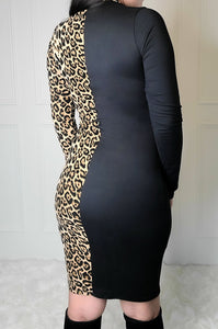 Wild Thing-Two Tone Leopard Dress