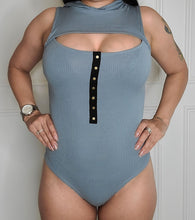 Load image into Gallery viewer, Put it Down Bodysuit with Hoodie-Blue
