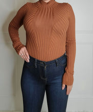 Load image into Gallery viewer, Live for the Moment Ribbed Bodysuit-Rust
