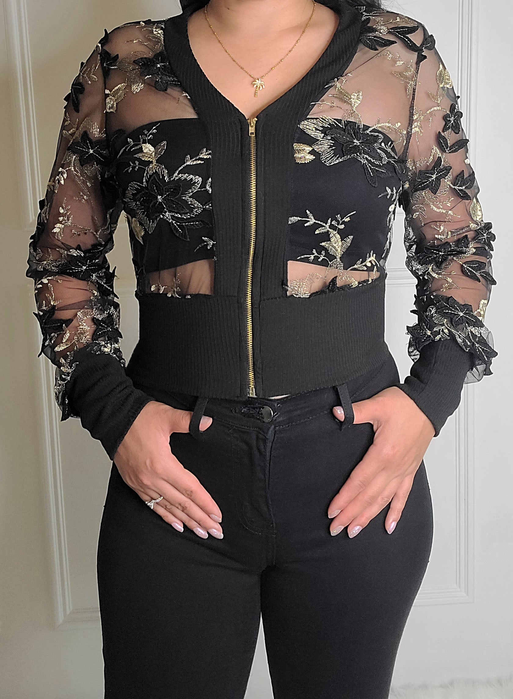 See Through Me Sheer Jacket--Will Ship The Week Of 11/6/23