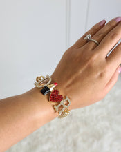 Load image into Gallery viewer, Red Lipstick &amp; Dior Bracelet-Gold
