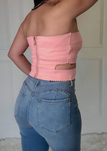 Fix your Heart Bandage Crop Top-Pink