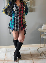 Load image into Gallery viewer, Mixed Emotions Plaid Shirt Dress-Multi Color

